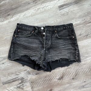 Aritzia Denim Forum Charcoal Jean Shorts